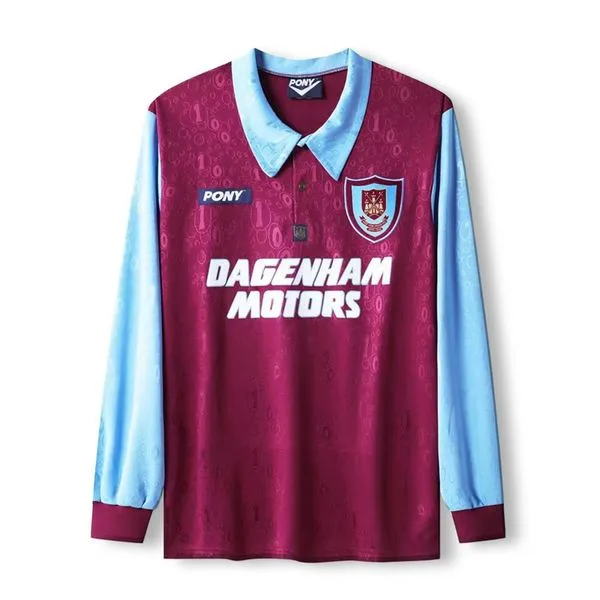 Camiseta de fútbol West Ham 1995/97 LOCAL MANGA LARGA VERSION FAN